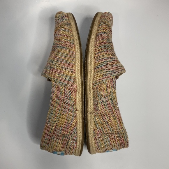 Toms iridescent burlap espadrille slip on shoes size 7.5 - Picture 7 of 8